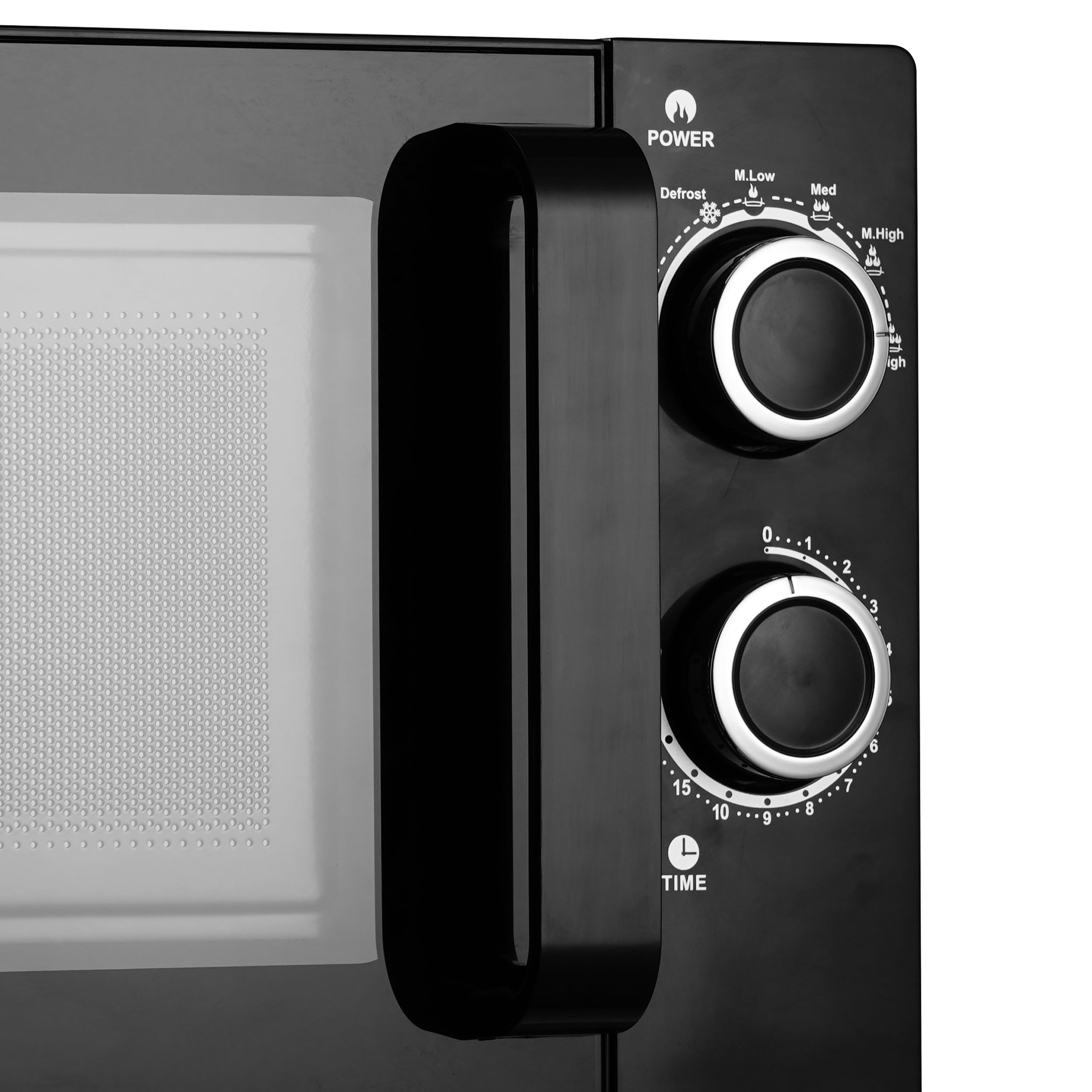Haden 800W Compact Microwave Oven | 20L Black Manual Countertop Oven