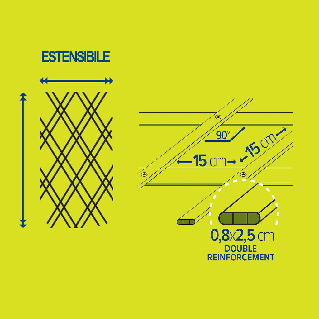 Trepls – Traliccio Estensibile in PVC Bianco per Piante, 1,00x3 m