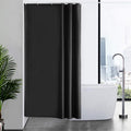 Furlinic Black Shower Curtain | Waterproof Mould Proof Fabric – 47x78