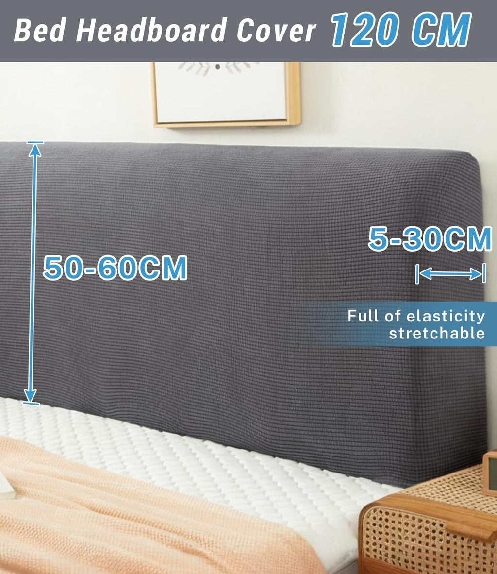 FANSU Headboard Cover for Single Double King Size Bed, Polar fleece Dustproof Headboard Wrap - image 2