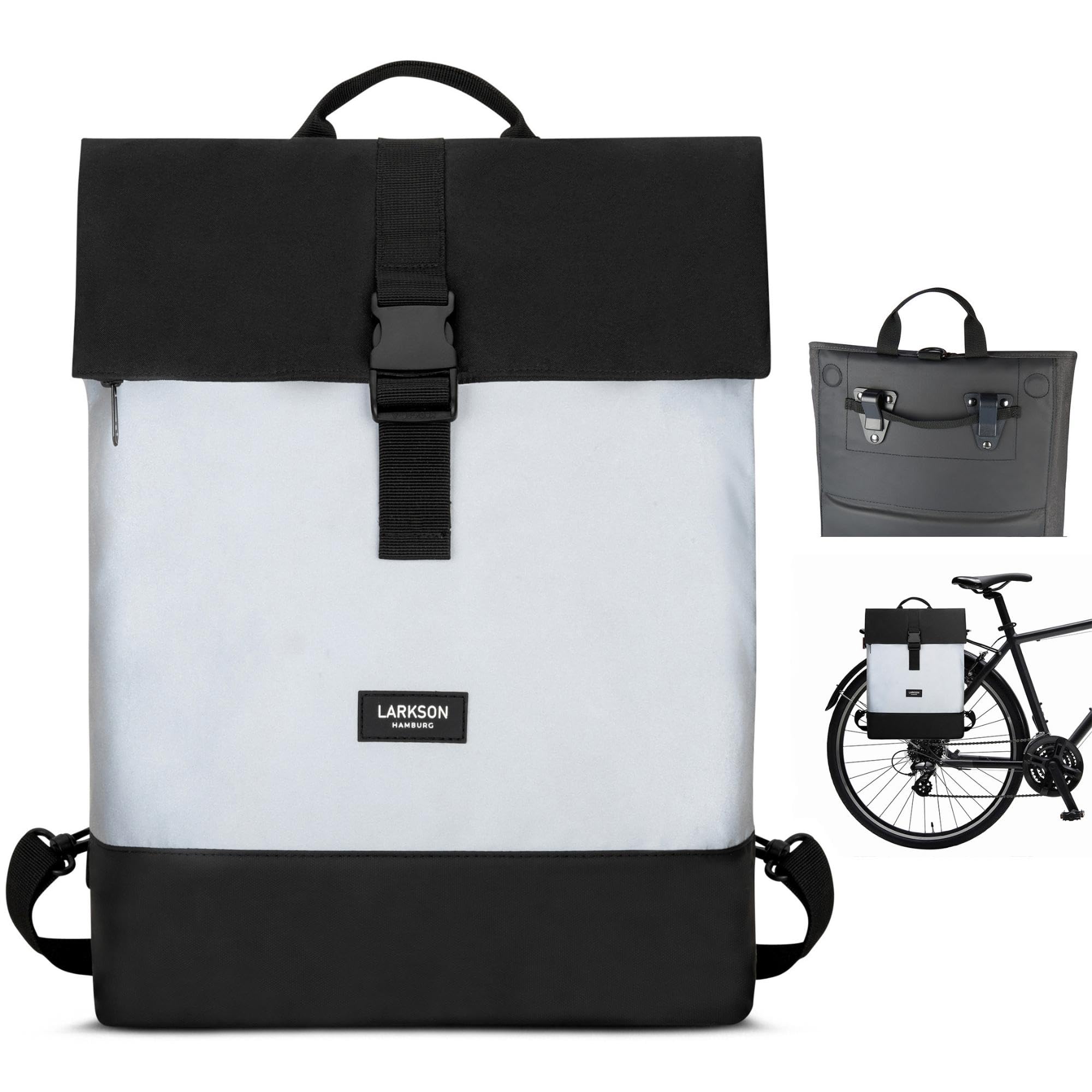 LARKSON Tammo 2-in-1 Bike Pannier Backpack | Reflective & Water-Repellent