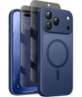 iPhone 17 Pro Max MagSafe Case with Privacy Screen – Blue