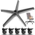 Office Chair Base Replacement PartsWith 5 Casters with Brakes3300 lbs - Heavy Alloy Office Chair Base Replacement, Universal Gas Cylinder