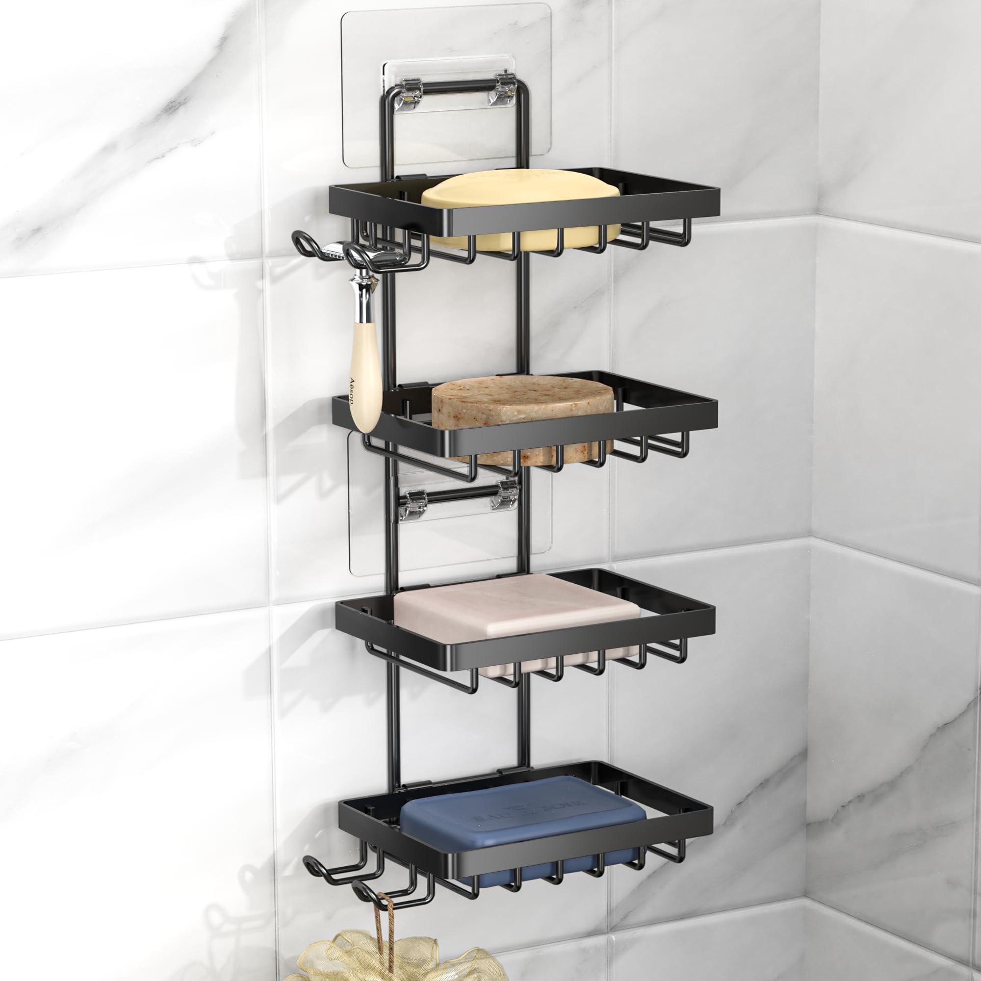 Moforoco Soap Dish Holder | Rustproof Stainless Steel Shower Organizer