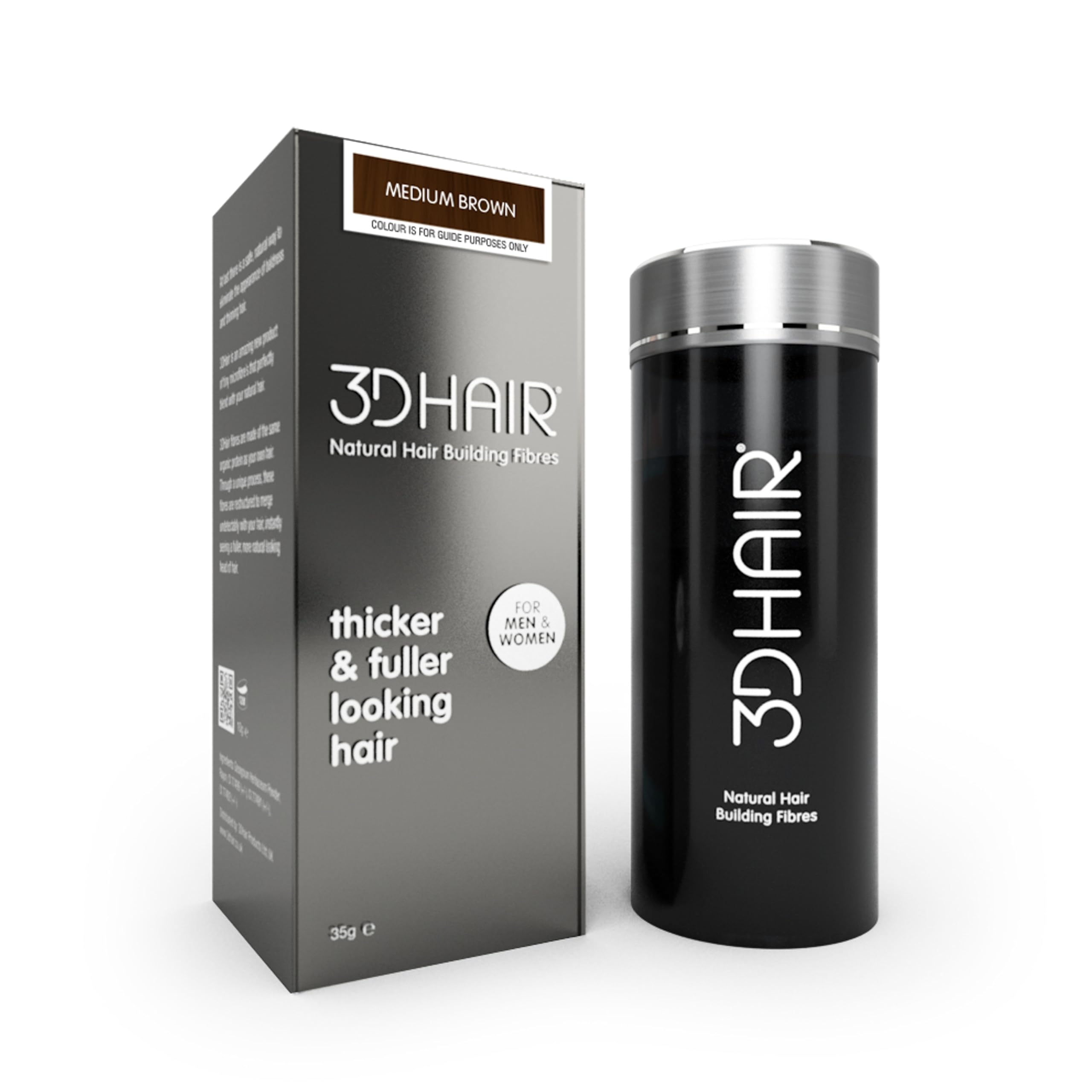 3D Hair Building Fibres - Medium Brown Keratin 35g