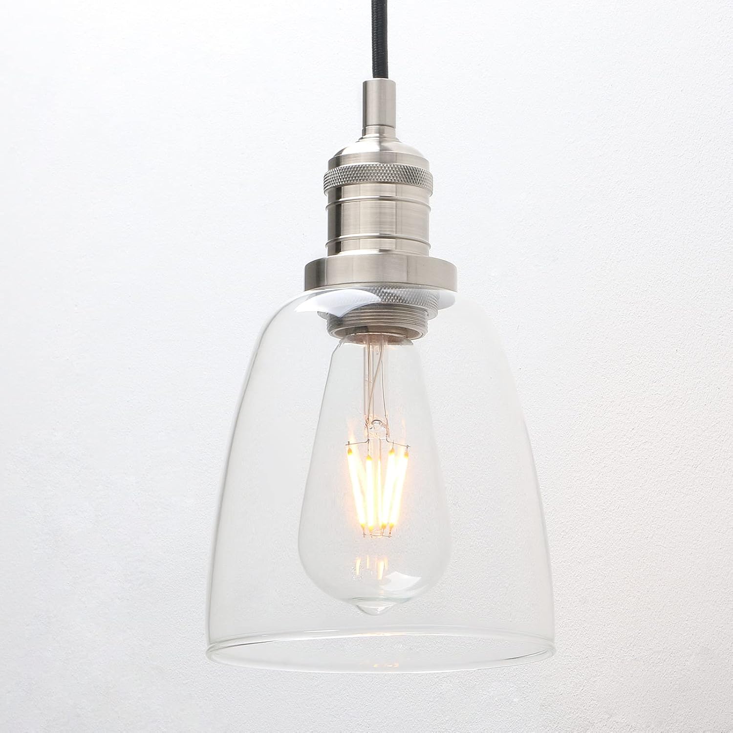 Phansthy 3-Light Industrial Pendant Chandelier | Adjustable Glass Shade