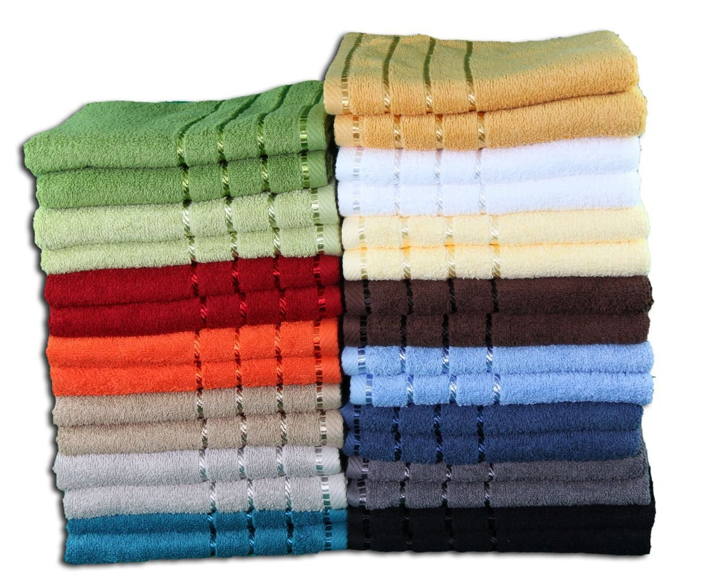 Gözze - Set of 4 Hand Towels, Berlin, 100% Cotton, 50 x 100 cm - Bordeaux - image 4