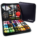 AUERVO 116-Piece Sewing Kit with PU Case – 30 XL Thread Spools for Travel