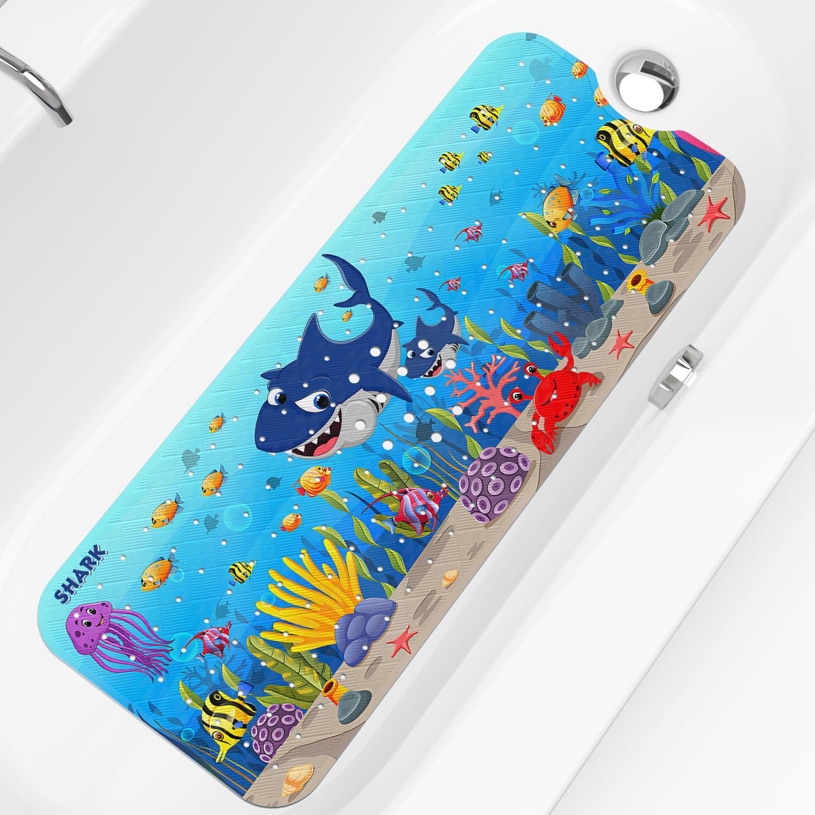 XIYUNTE Baby Bath Mat – 100x40cm Extra Long Non-Slip Anti-Mold Kids Mat