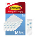Command Small Clear Refill Strips – Damage-Free Adhesive, 16 Sets