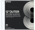 GPXIIZ 12-Inch Vinyl Outer Sleeves | 100 Micron Clear Polyethylene