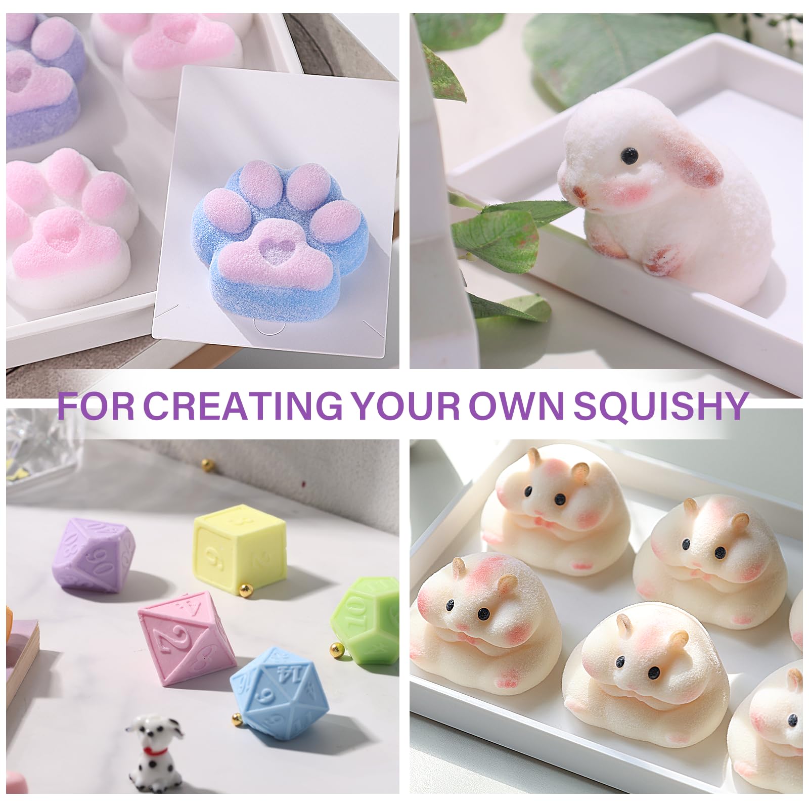 LET'S RESIN Liquid Silicone for Squishy Maker - 60oz Super Soft Rubber Kit