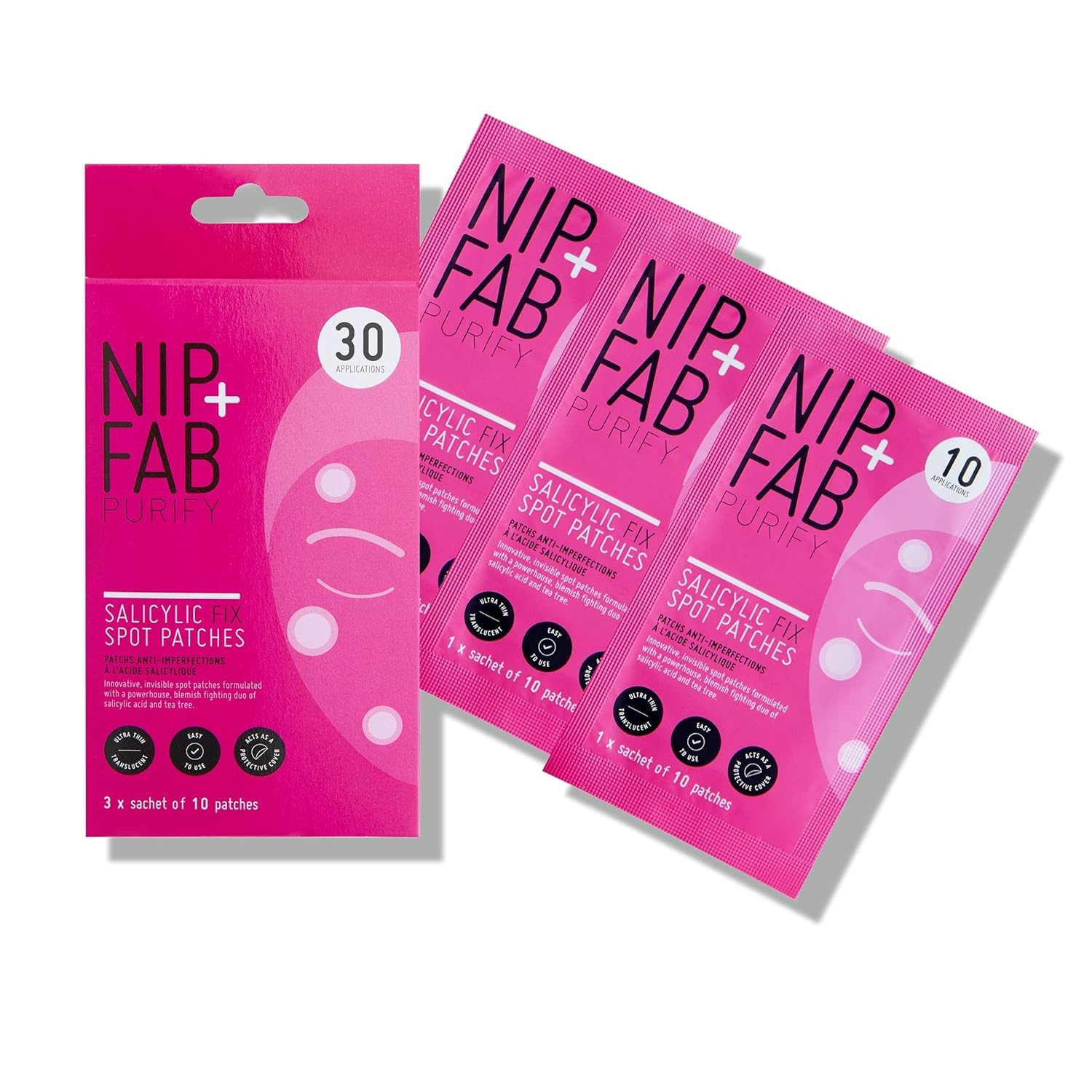 Nip + Fab Salicylic Acid Fix Spot Patches with Tea Tree, 30 Count