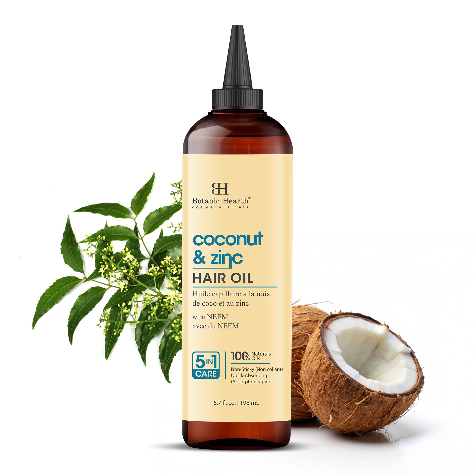 Botanic Hearth Rosemary Hair Growth Oil with Coconut & Zinc - 2 Pack