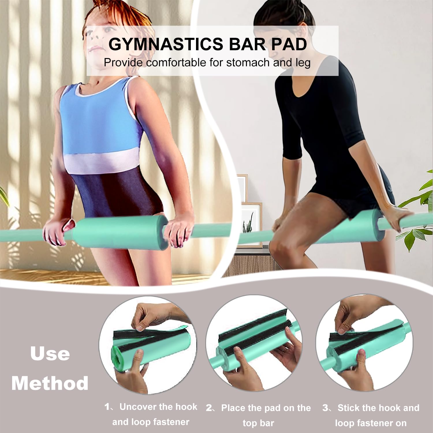 GYMMAGE Gymnastics Kip Bar with Pad | Adjustable Folding Training Bar