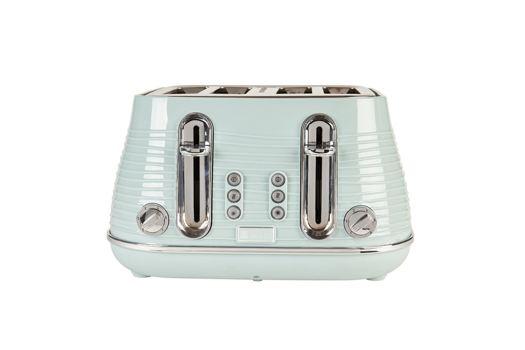 Haden Devon 4-Slice Toaster – Eucalyptus Green Retro Wide Slot