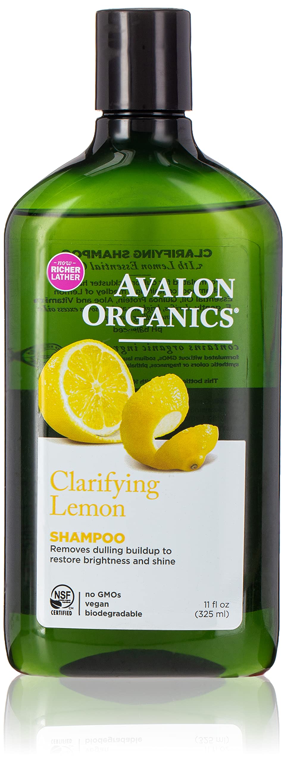 Avalon Organics Clarifying Lemon Shampoo | Botanical Shine & Tone, 325ml