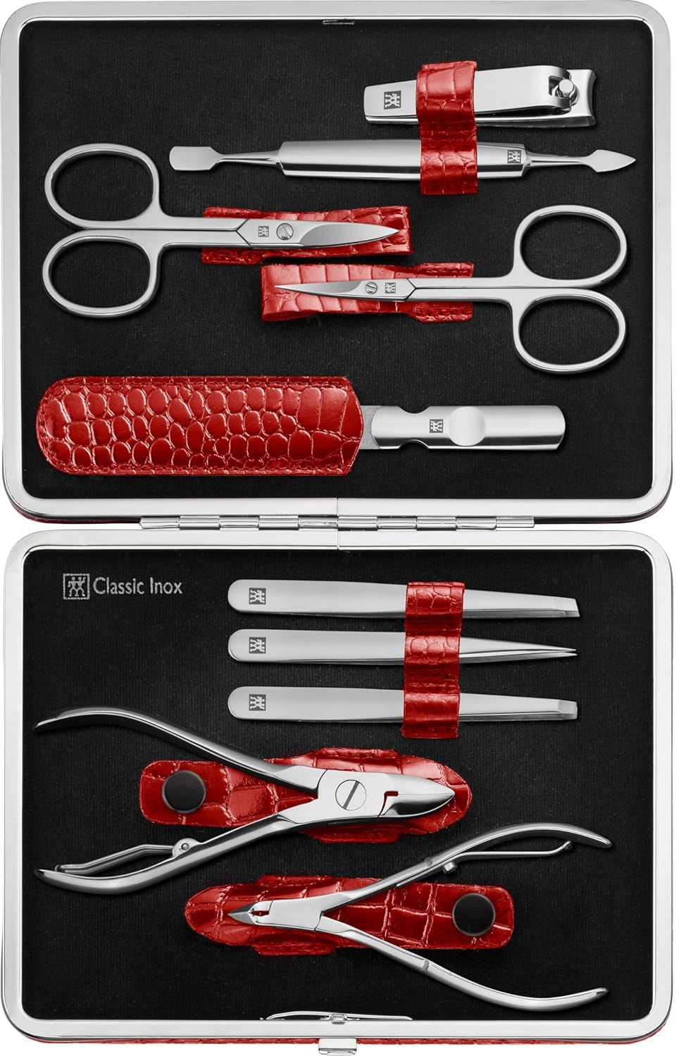 ZWILLING 10-Piece Manicure Set | Polished Stainless Steel Leather Case