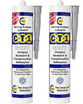 CT1 Tribrid Sealant & Adhesive - Grey Twin Pack - Multi-Material Bonding