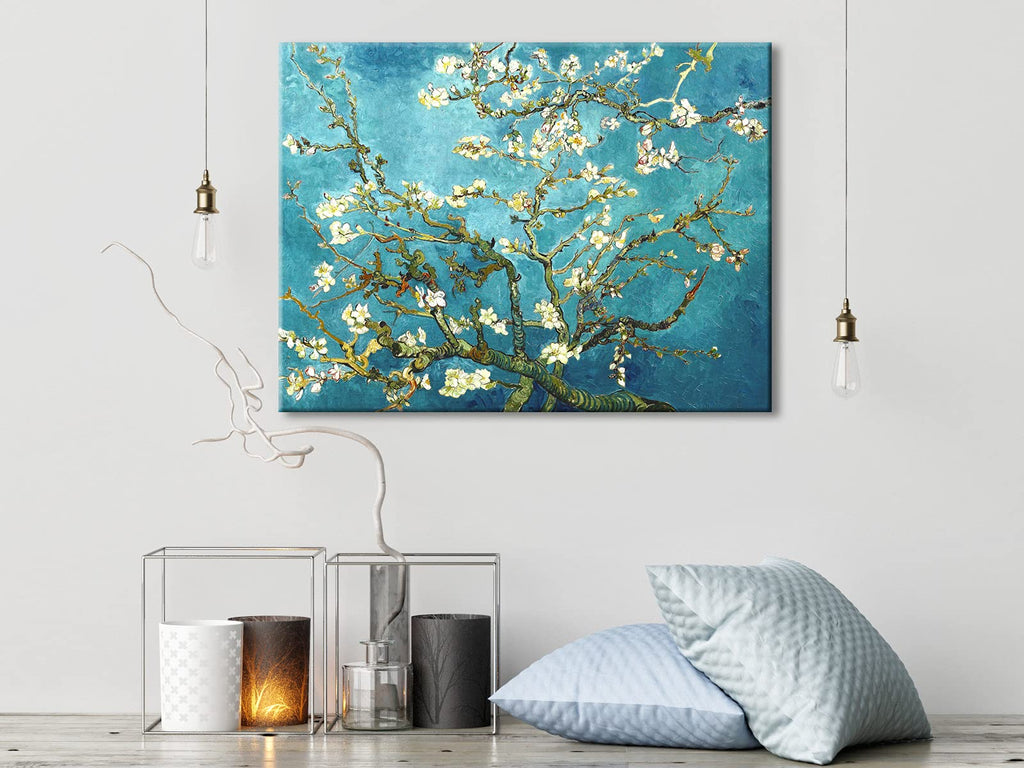 Jolof Store Van Gogh Almond Blossom Canvas Wall Art – Blue Floral Print