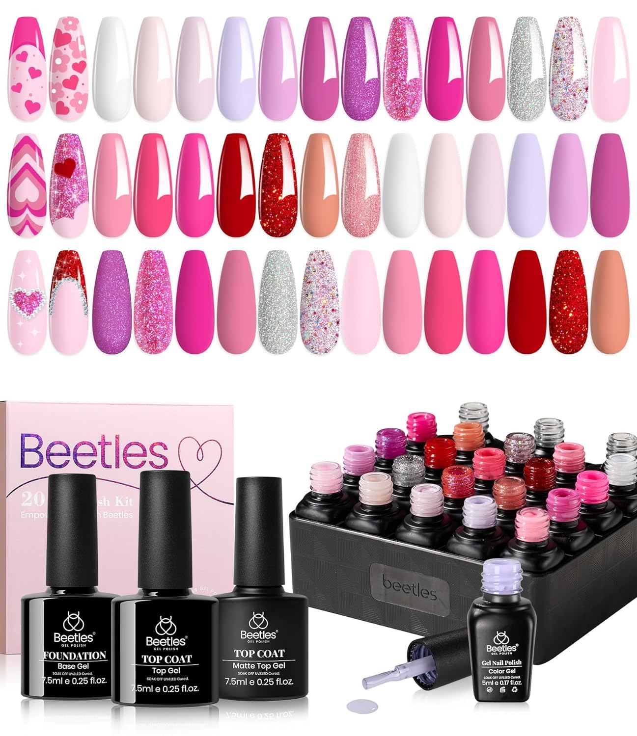 Beetles Gel Polish Set - 20 Colors Alluring Sweetie Collection Kit
