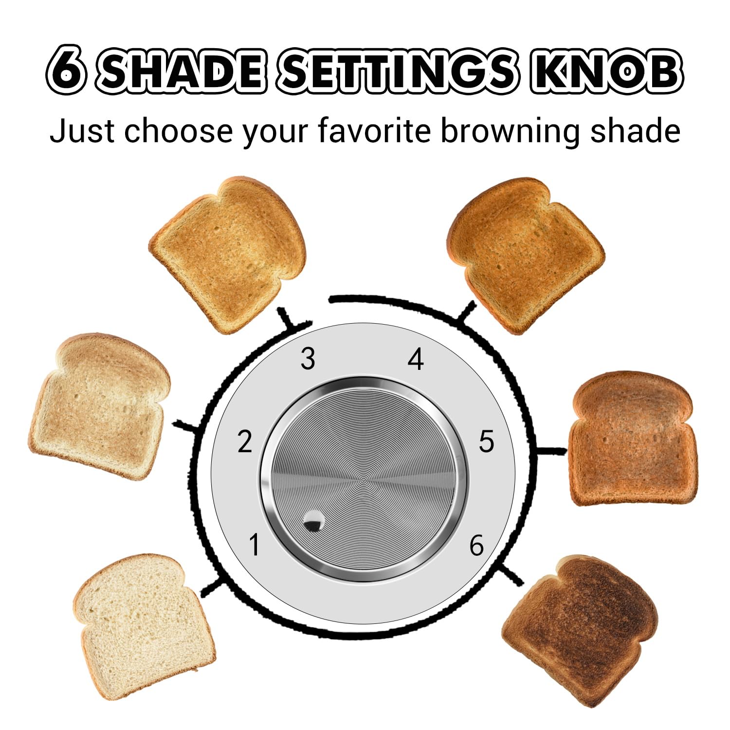 Cusimax 4-Slice Stainless Steel Toaster with Extra-Wide Bread Slots