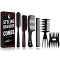 Men's Grooming Kit – Boar Bristle Beard Brush and Hair Comb Set