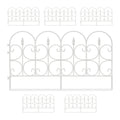 Plastic Flowerbed Fence | 4m Ornate Garden Lawn Edging, White
