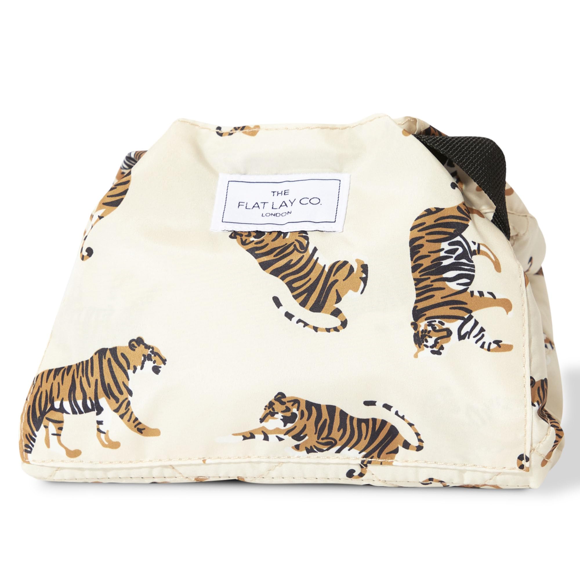The Flat Lay Co. Drawstring Makeup Bag – Natural Tiger Travel Organiser