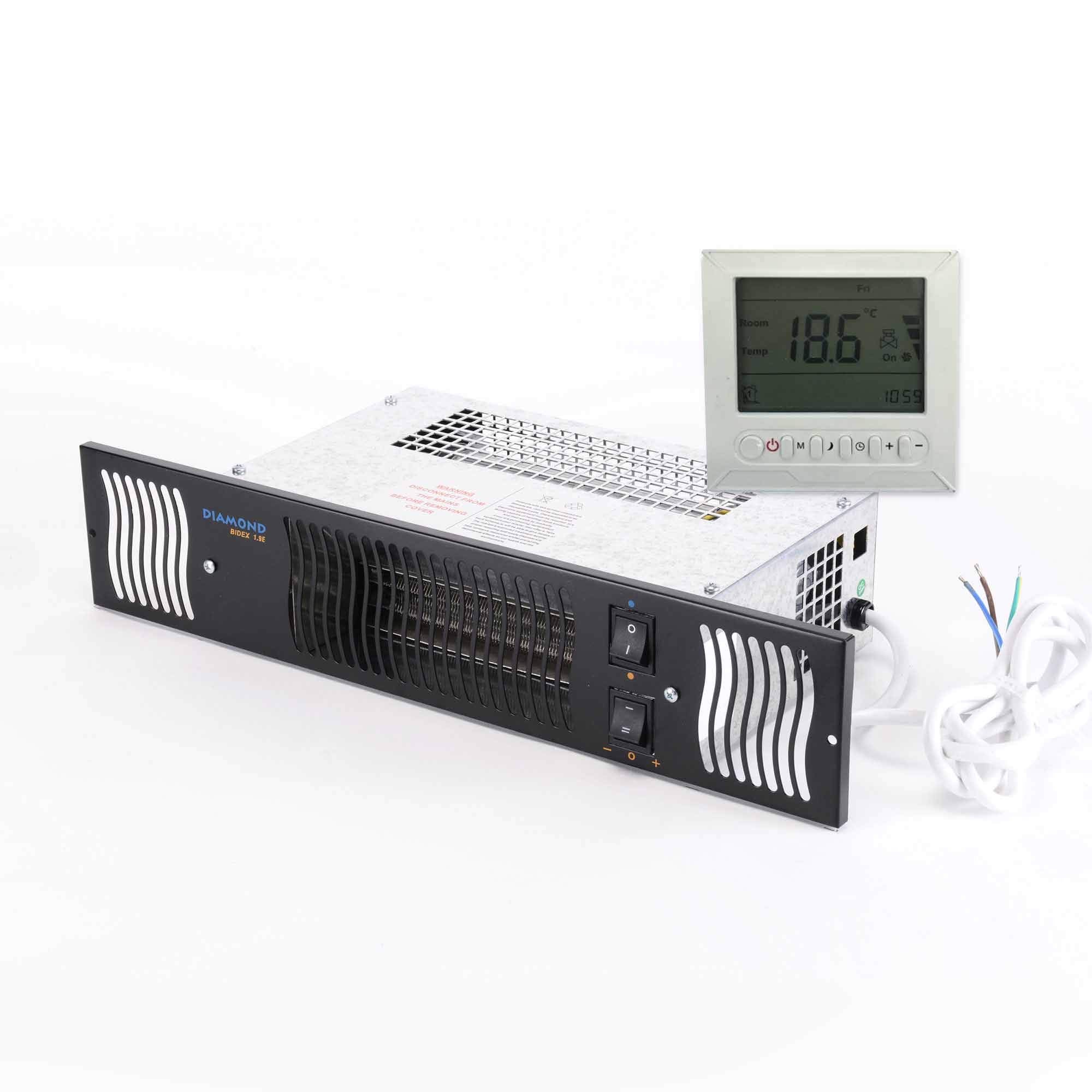 Bidex Diamond 1.9kw Electric Kitchen Plinth Heater with 7 Day Timer