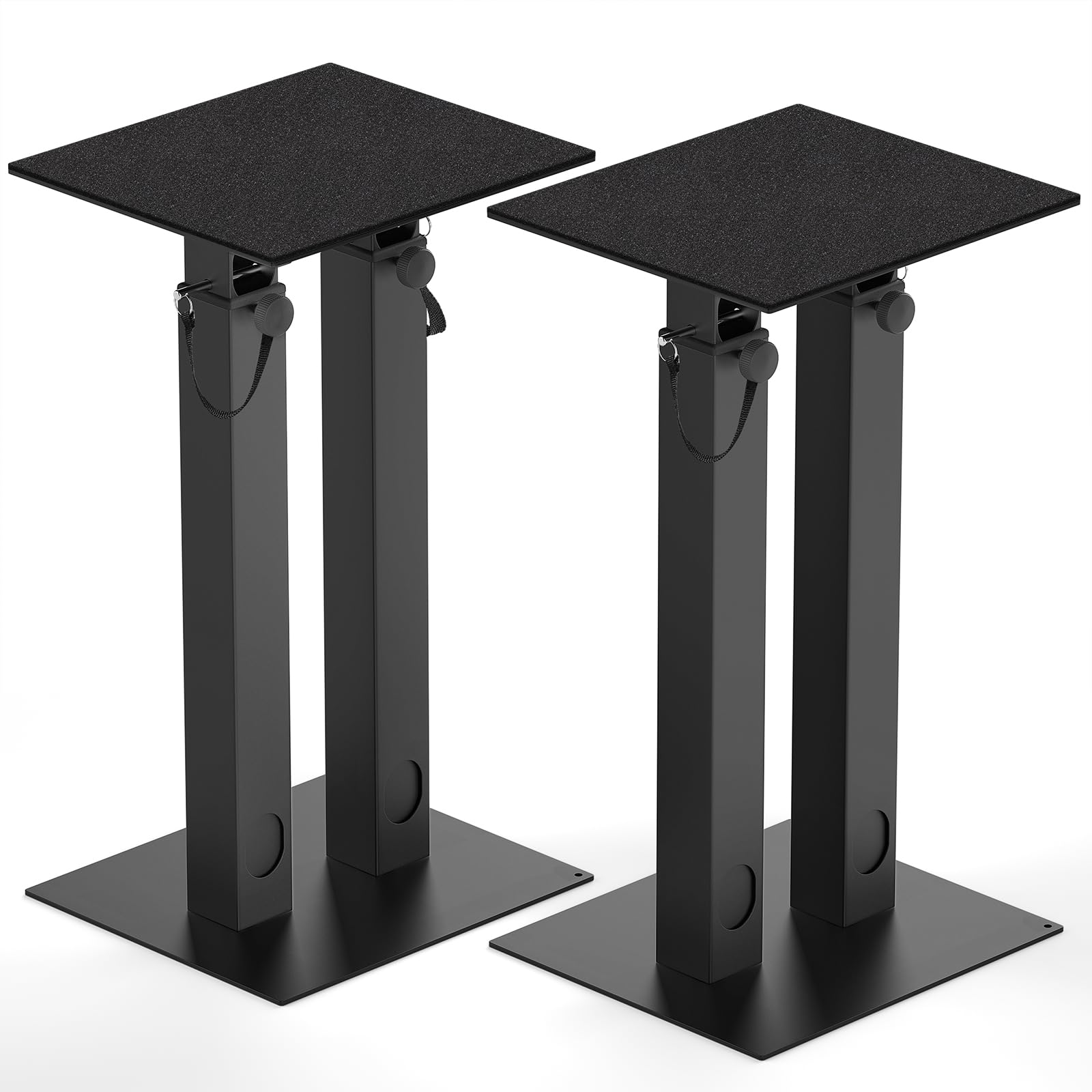 Height Adjustable Floor Speaker Stands with Cable Management
