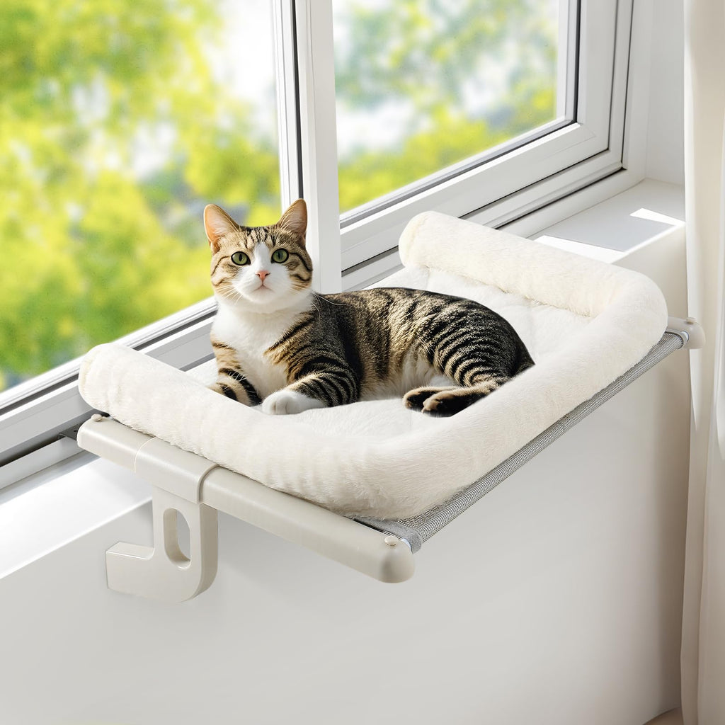 GUUSII HOME Cat Window Perch – Large Indoor Hammock with Washable Cushion