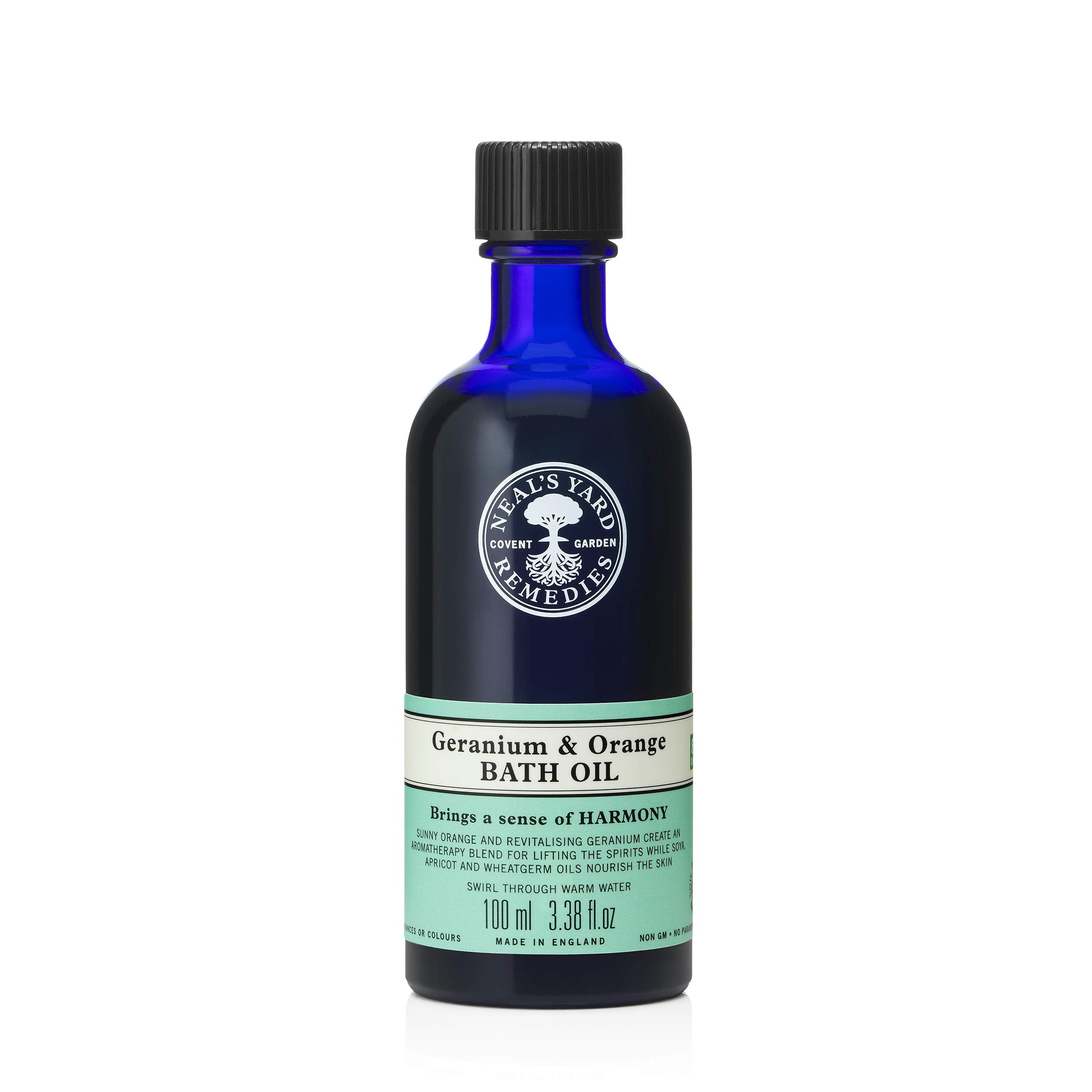 Neal's Yard Remedies Geranium & Orange Bath Oil – Uplifting & Vegan 100ml