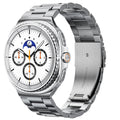 SPGUARD Stainless Steel Metal Band for Samsung Galaxy Watch 8 – Silver