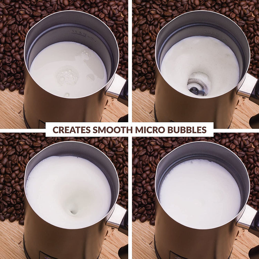 Andrew James Electric Milk Frother & Steamer | 500W Non-Stick 300ml Jug