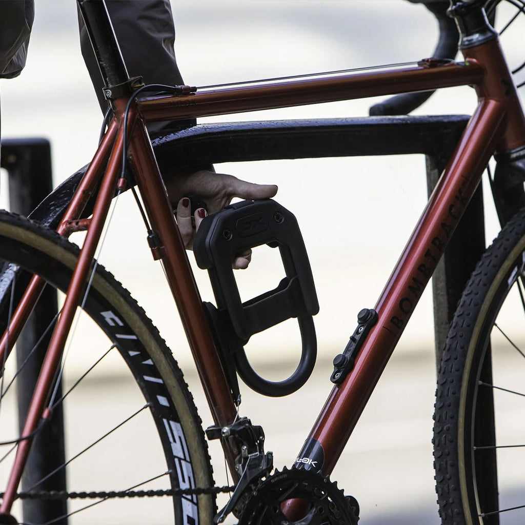 Hiplok DXF Bike D Lock | Sold Secure Gold Hardened Steel Lock with Bracket