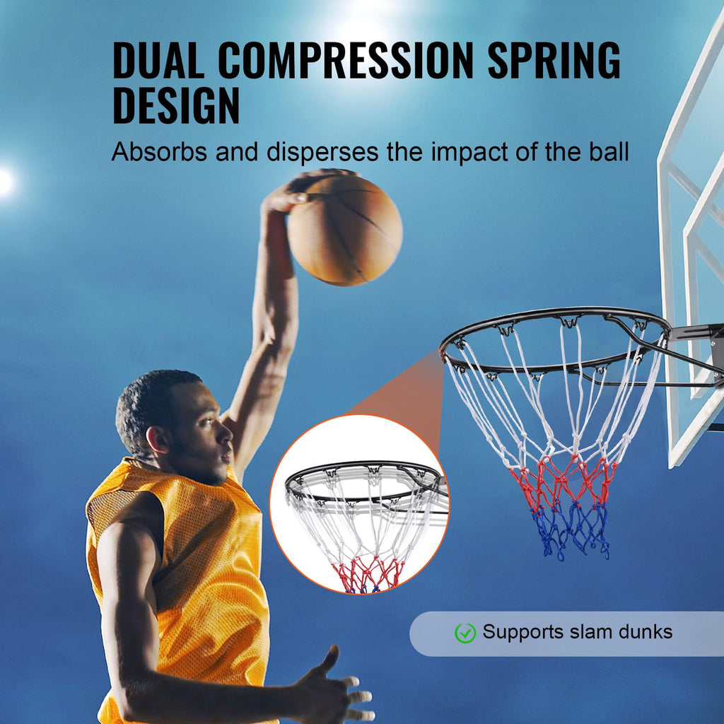 VEVOR 18" Basketball Rim – Heavy Duty Wall Mounted Hoop Replacement
