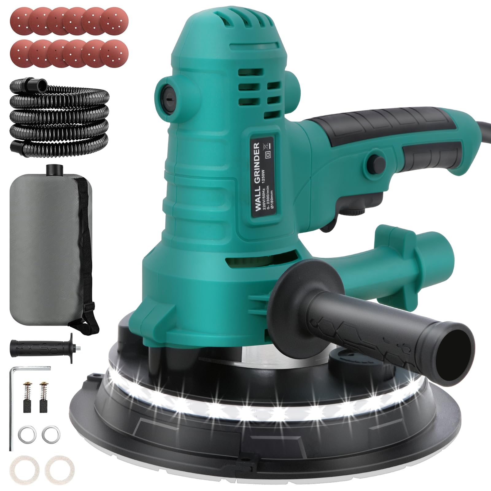 Jolof Store 800W Electric Drywall Sander with Vacuum and LED Lights
