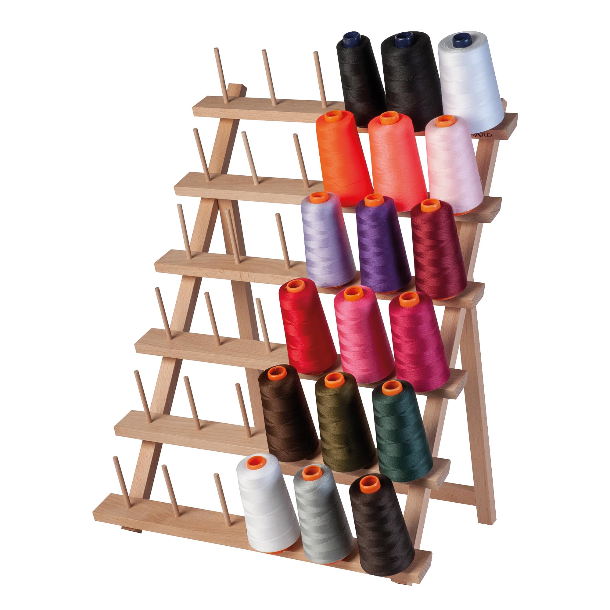 Milward Beech Wood Overlocker Thread Reel Stand | 36 Spool Holder