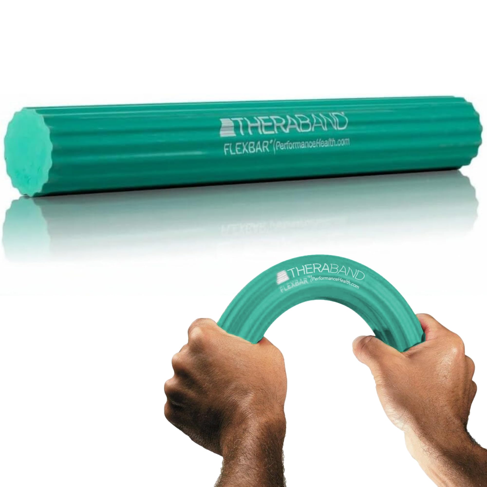 THERABAND Resistance FlexBar - Green Medium Grip Strength Trainer