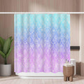 Jolof Store Rainbow Scales Shower Curtain – Mold Resistant Polyester