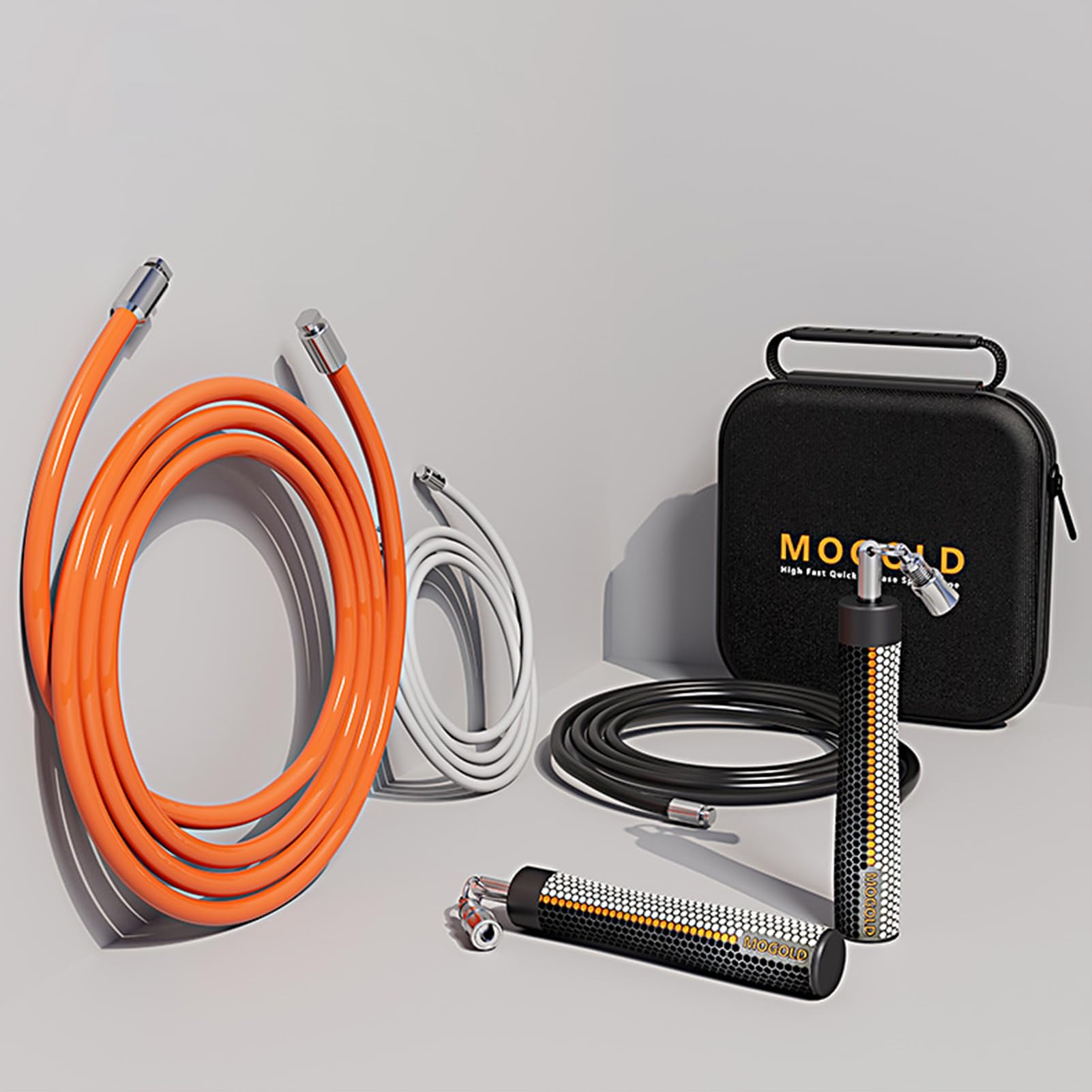 Mogold Weighted Jump Rope Set | Interchangeable PVC Steel Wires