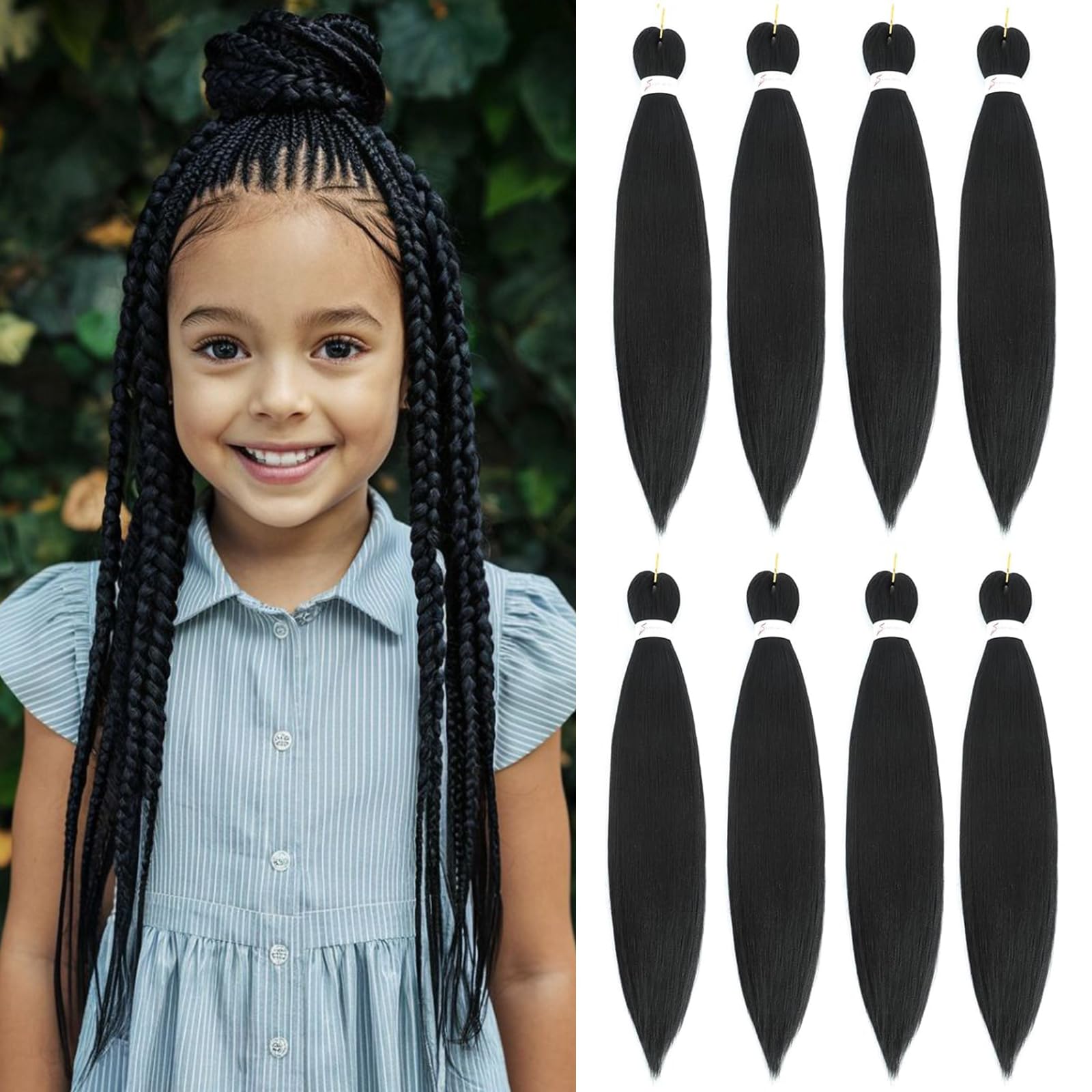 12" Pre-Stretched Braiding Hair | 8 Packs Yaki Synthetic