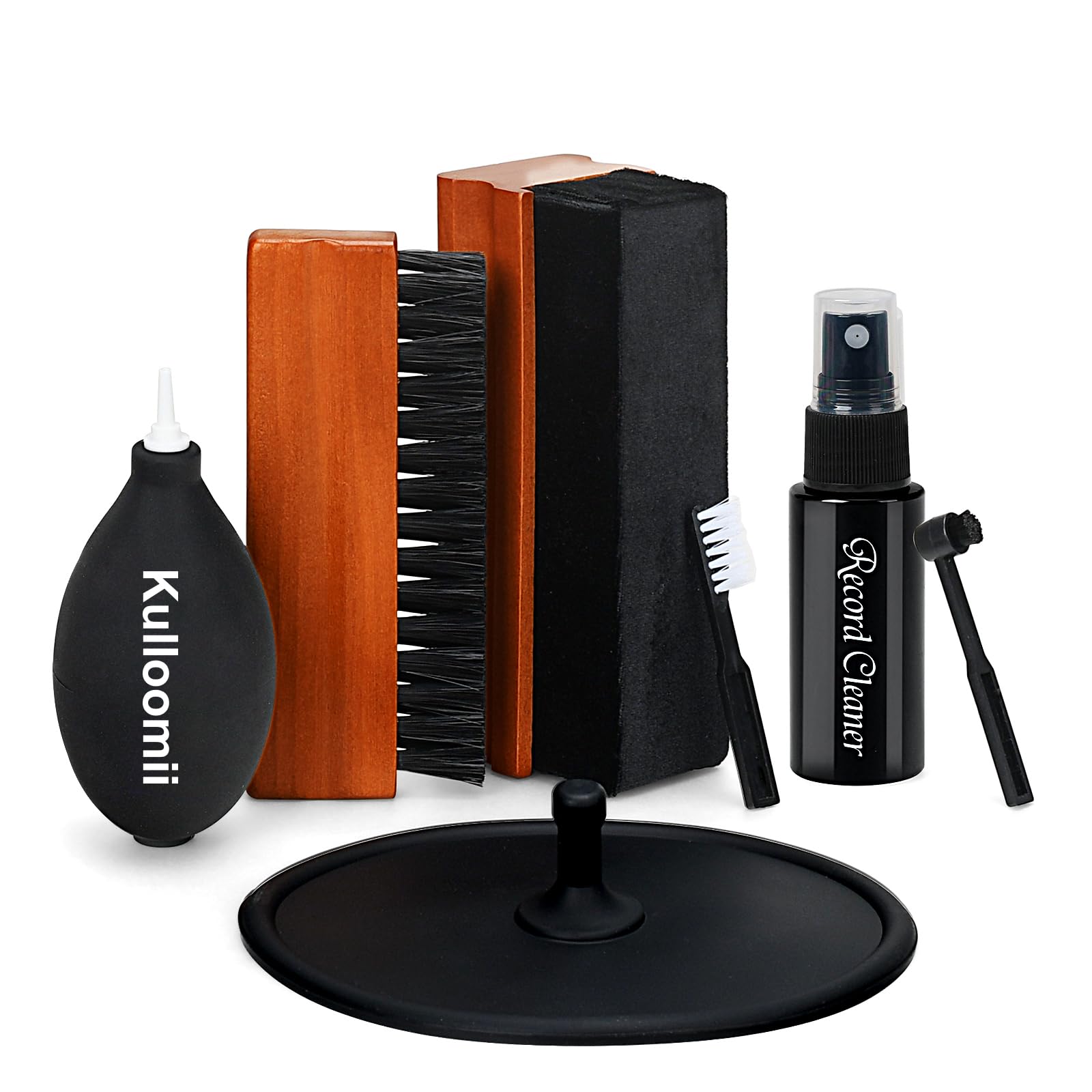 Kulloomii 7-in-1 Vinyl Record Cleaning Kit with Anti-Static Brushes