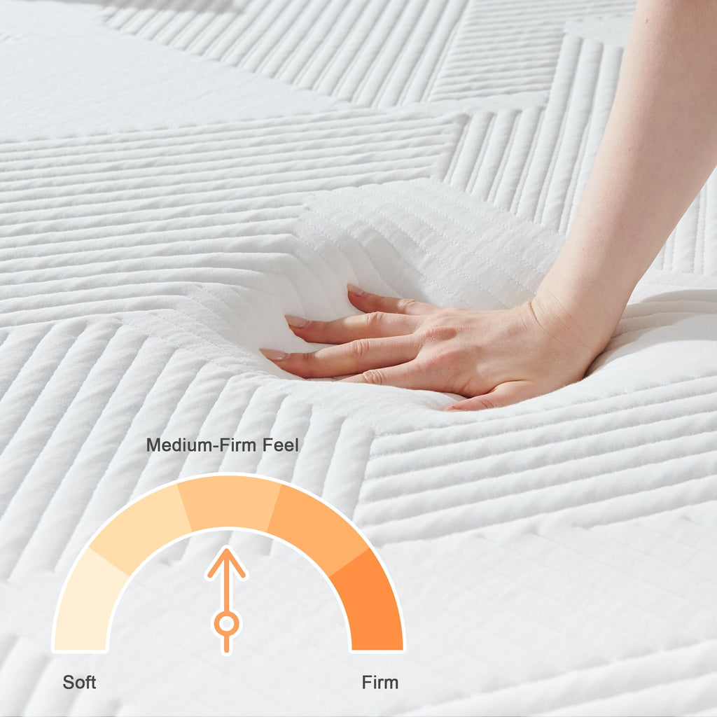 Sleremind Single Memory Foam Mattress – 15cm Medium Firm, Orange