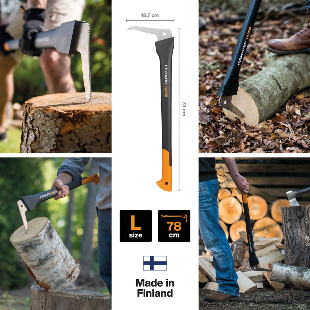 Fiskars WoodXpert XA22 Sappie – 78cm Log Handling Tool with Case
