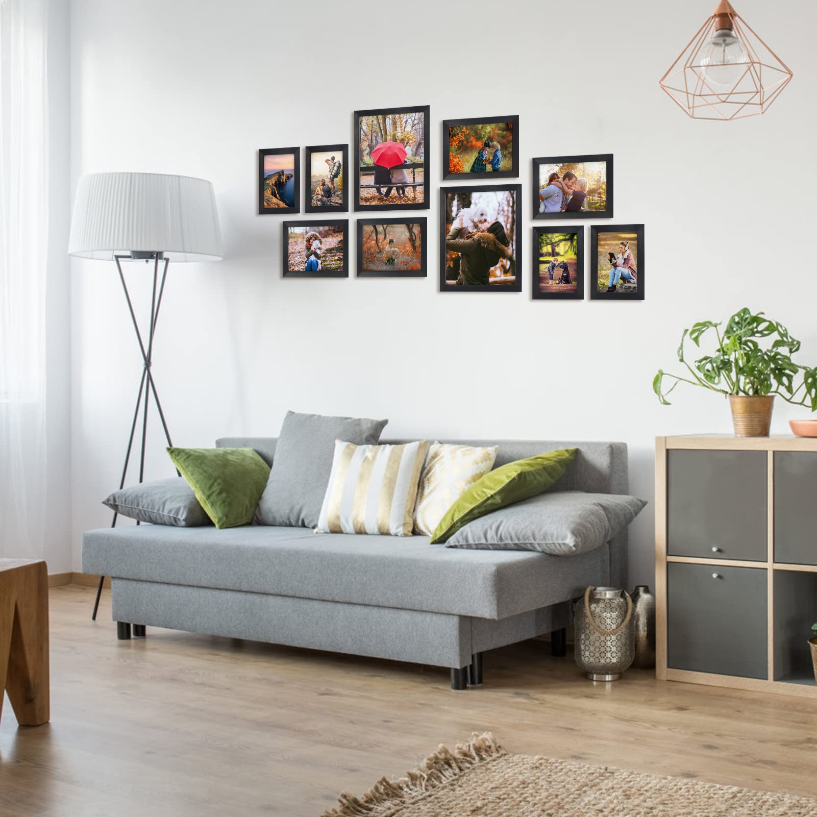 Giftgarden 10-Piece Black Photo Frame Set | Gallery Wall Collage Kit