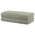 Uxcell Waffle Weave Cotton Bath Towels - 2 Pack Quick Dry Sheets, Brown