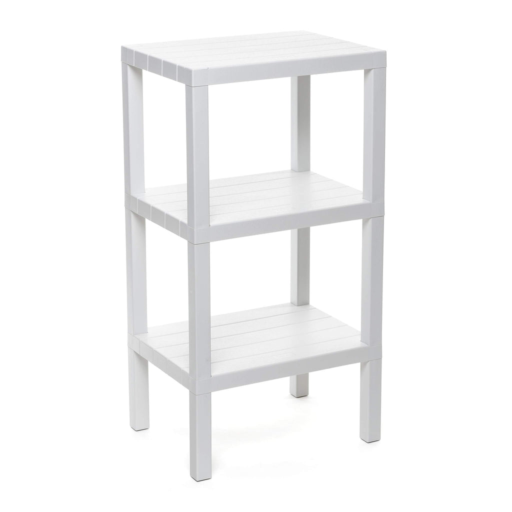 Tatay Lombok 3-Tier Storage Shelf | Wood Effect Polypropylene - White
