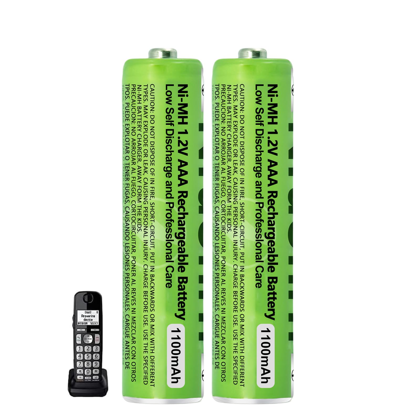 AAA Rechargeable Batteries for Panasonic Phones | 1100mAh NiMH